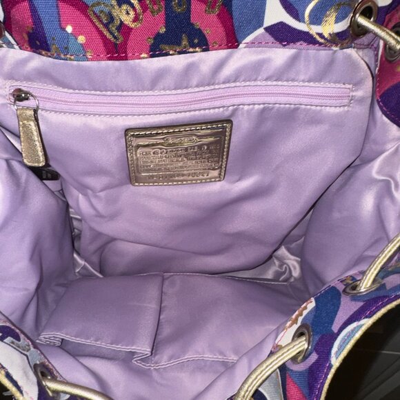 Vintage Coach Poppy Graffiti Backpack NWOT - Picture 4 of 5